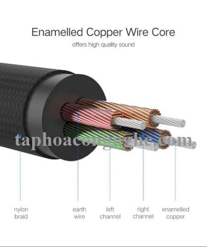 Ugreen 40676 0.5M màu Trắng Cáp âm thanh 3.5mm nối dài đầu nhôm AV118 30040676